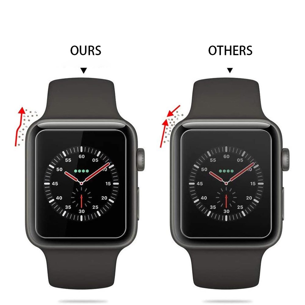 Waterproof HD Clear Full Glue 3D Curved Full Coverage Tempered Glass Screen Protector for Apple Watch Series 7 45mm-3