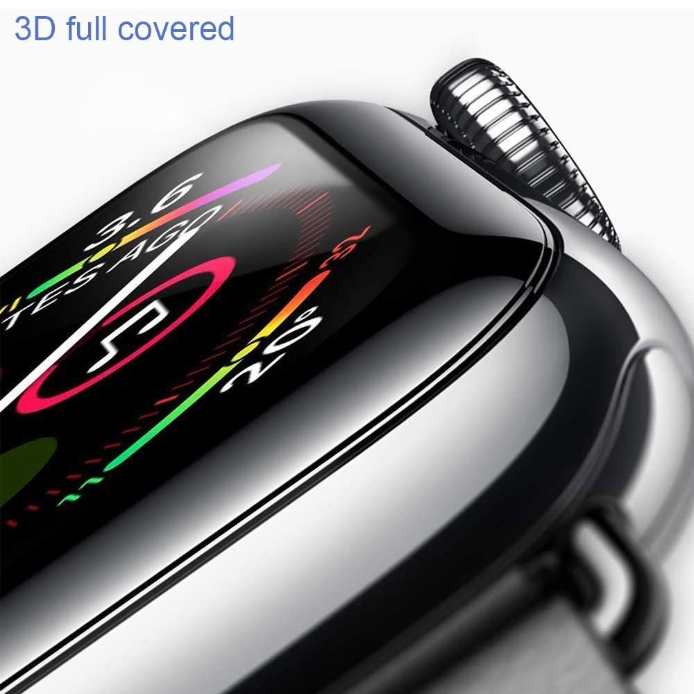 Waterproof HD Clear Full Glue 3D Curved Full Coverage Tempered Glass Screen Protector for Apple Watch Series 7 45mm-5