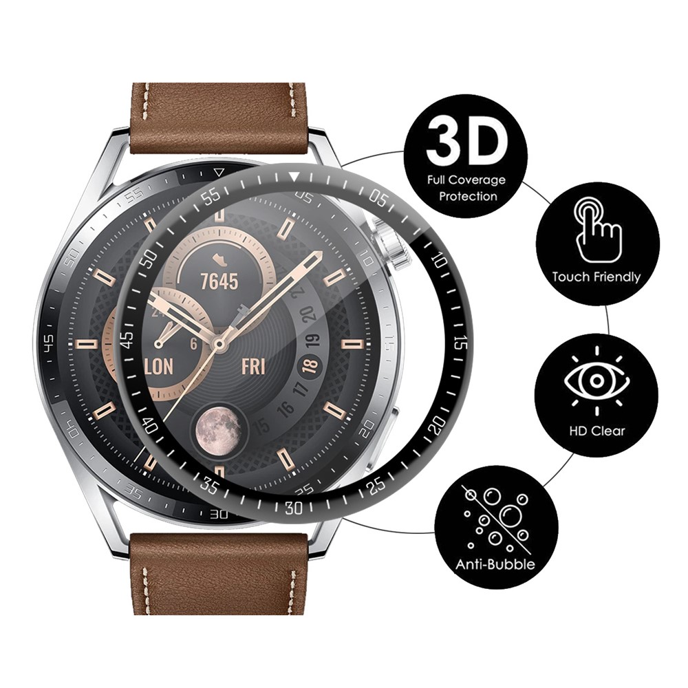 ENKAY 3D Curved Full Screen Soft PC Edge + PMMA Scratch Resistant HD Clear Screen Protector for Huawei Watch GT 3 46mm-2