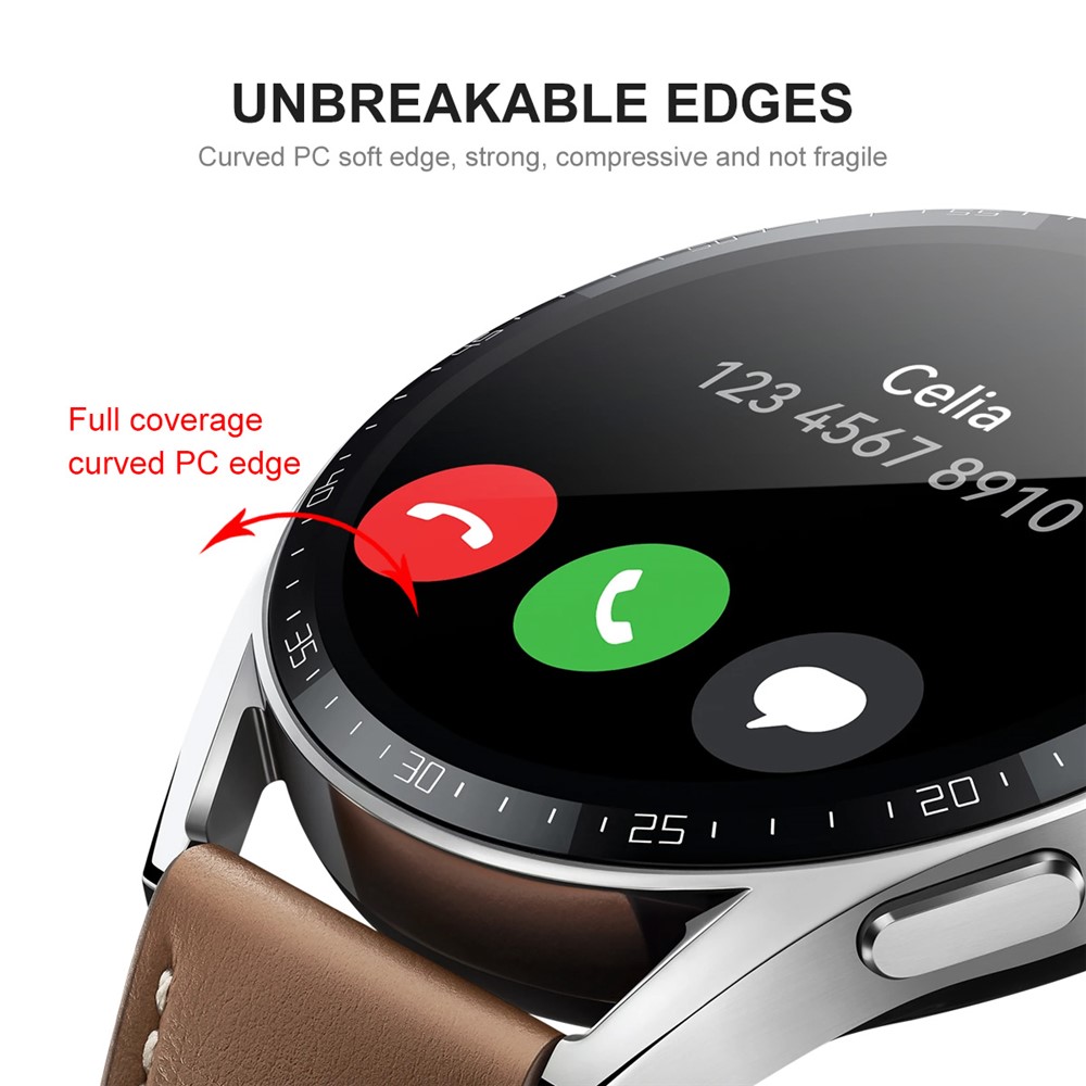 ENKAY 3D Curved Full Screen Soft PC Edge + PMMA Scratch Resistant HD Clear Screen Protector for Huawei Watch GT 3 46mm-4