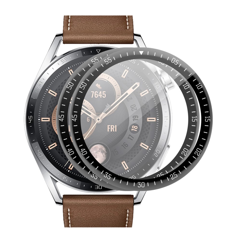 ENKAY 2Pcs/Set Full Coverage 3D Curved Soft PC Edge + PMMA HD Clarity Screen Protector Film for Huawei Watch GT 3 46mm-1