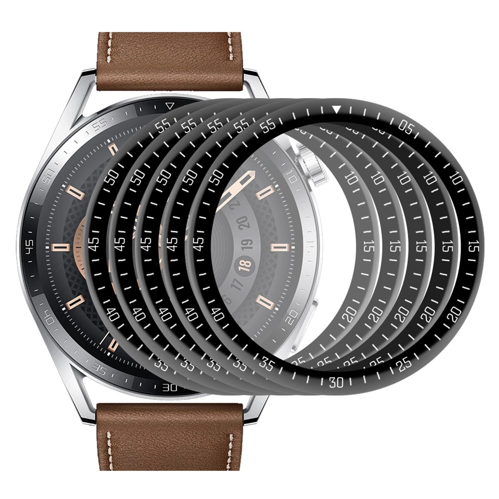 ENKAY 5Pcs/Set Full Screen Flexible PC Edge + PMMA HD Clear 3D Curved Film for Huawei Watch GT 3 46mm-1