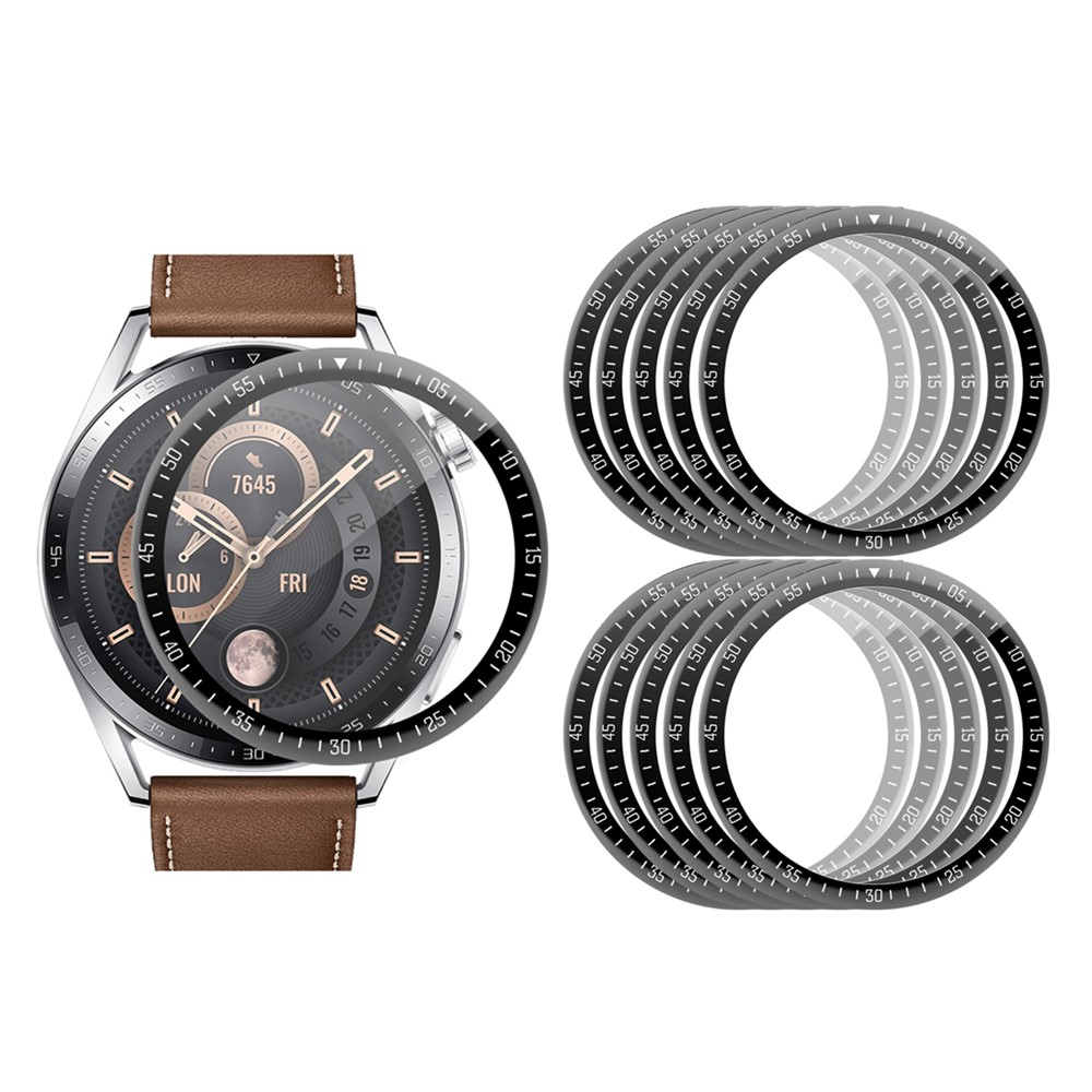 ENKAY 10Pcs/Set 3D Curved Full Screen Soft PC Edge + PMMA HD Anti-Scratch Protector Film for Huawei Watch GT 3 46mm-1