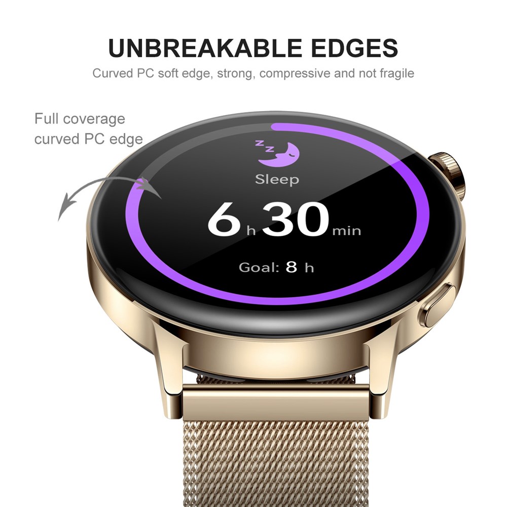 ENKAY 10Pcs/Set HD Clear Soft PC Edge + PMMA 3D Curved Full Cover Screen Protector for Huawei Watch GT 3 42mm-4