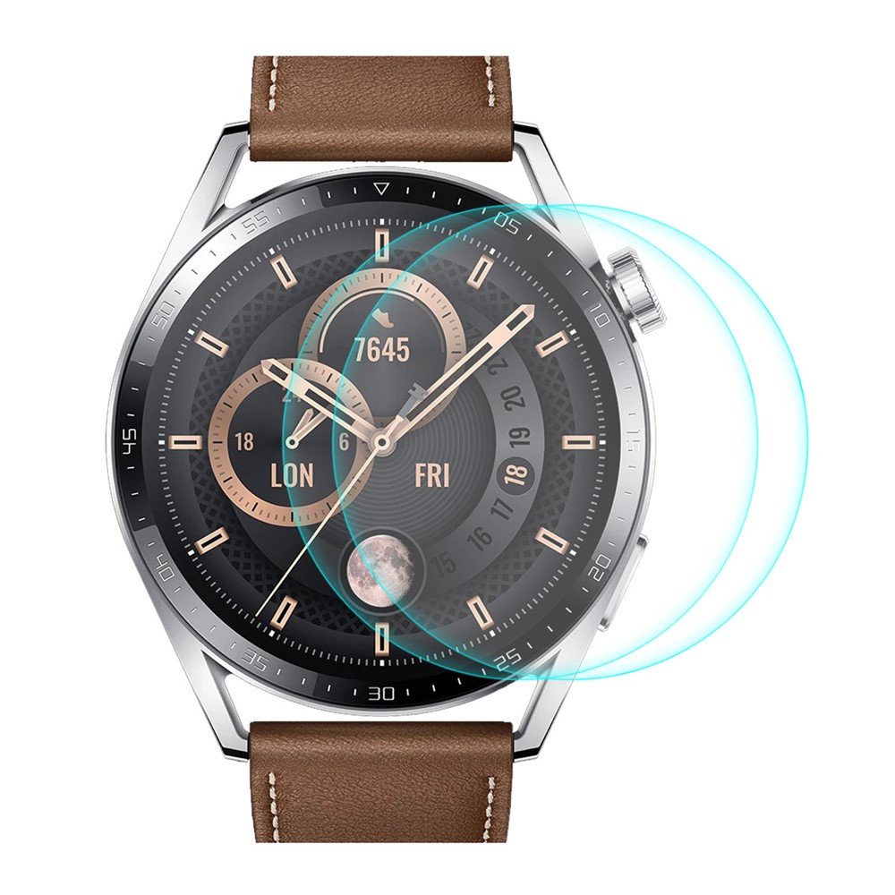 2Pcs/Pack ENKAY HD Clear Scratch-resistant 0.2mm 9H Hardness 2.15D Arc Edge Tempered Glass Screen Protector for Huawei Watch GT 3 46mm-1