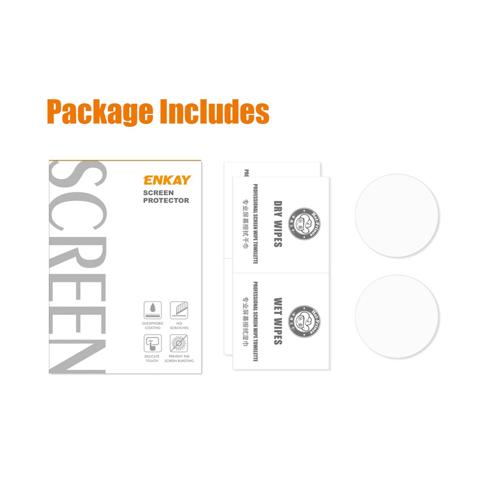 2Pcs/Pack ENKAY HD Clear Scratch-resistant 0.2mm 9H Hardness 2.15D Arc Edge Tempered Glass Screen Protector for Huawei Watch GT 3 46mm-7