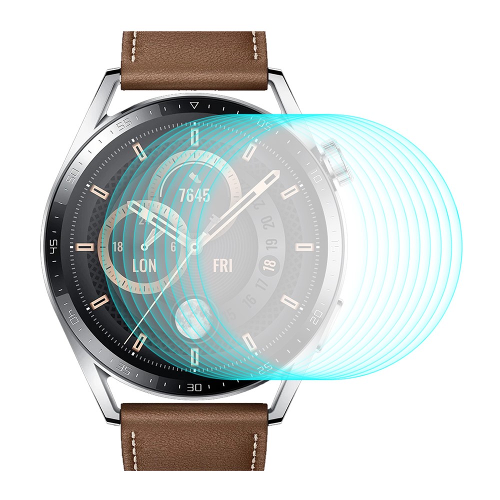10Pcs/Pack ENKAY HD Clear Anti-oil 9H Hardness 2.15D Arc Edge 0.2mm Tempered Glass Screen Protector for Huawei Watch GT 3 46mm-1