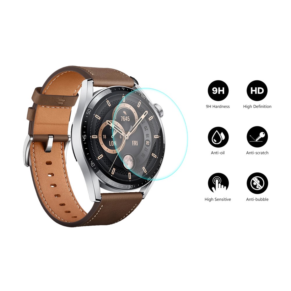 10Pcs/Pack ENKAY HD Clear Anti-oil 9H Hardness 2.15D Arc Edge 0.2mm Tempered Glass Screen Protector for Huawei Watch GT 3 46mm-2