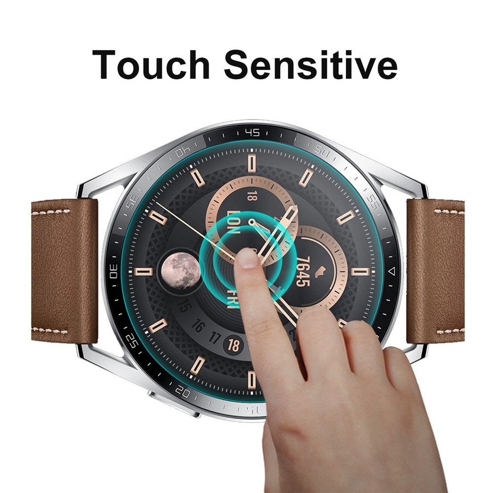 10Pcs/Pack ENKAY HD Clear Anti-oil 9H Hardness 2.15D Arc Edge 0.2mm Tempered Glass Screen Protector for Huawei Watch GT 3 46mm-3