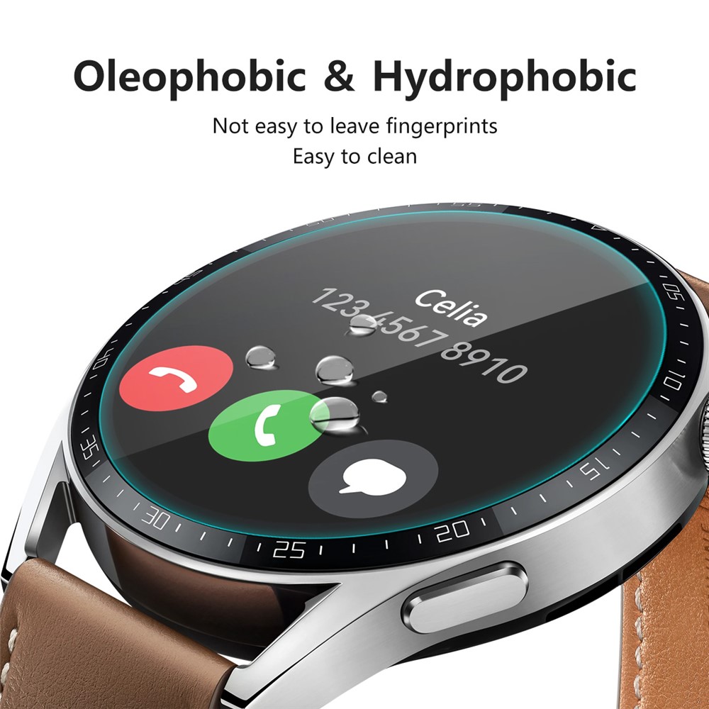 10Pcs/Pack ENKAY HD Clear Anti-oil 9H Hardness 2.15D Arc Edge 0.2mm Tempered Glass Screen Protector for Huawei Watch GT 3 46mm-4