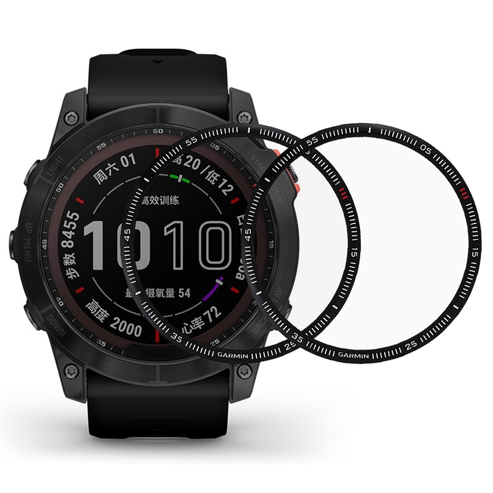 For Garmin Fenix 7 2Pcs/Set Anti-scratch Smooth High Transparency PMMA Screen Protector Films-1