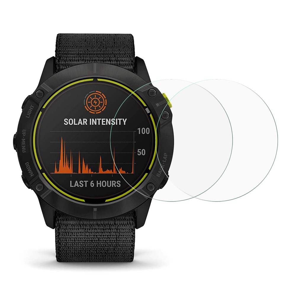For Garmin Enduro 2PCS Arc Edge Smart Watch Screen Protector Shockproof Tempered Glass Watch Screen Film-1