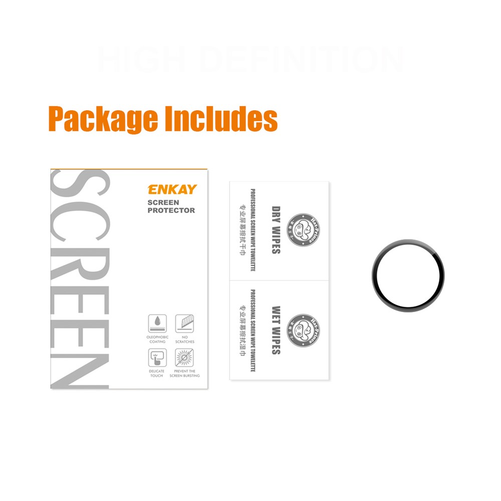 ENKAY for Huami Amazfit GTR 3 Pro Screen Protector, 3D Curved Soft PC Edge + PMMA Full Coverage Clear Screen Protective Film-6