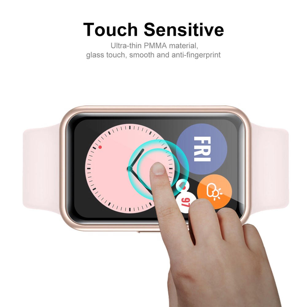ENKAY for Huawei Watch Fit Screen Protector 3D Curved Soft PC Edge + PMMA Flexible Full Coverage Clear Film-4