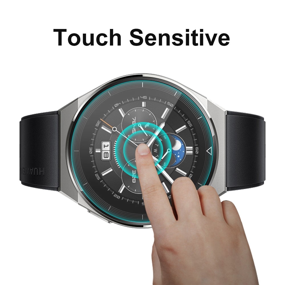 ENKAY 2Pcs/Set for Huawei Watch GT 3 Pro 46mm High Aluminium-silicon Glass Anti-explosion Film 0.2mm 9H HD Tempered Glass Screen Protector-3