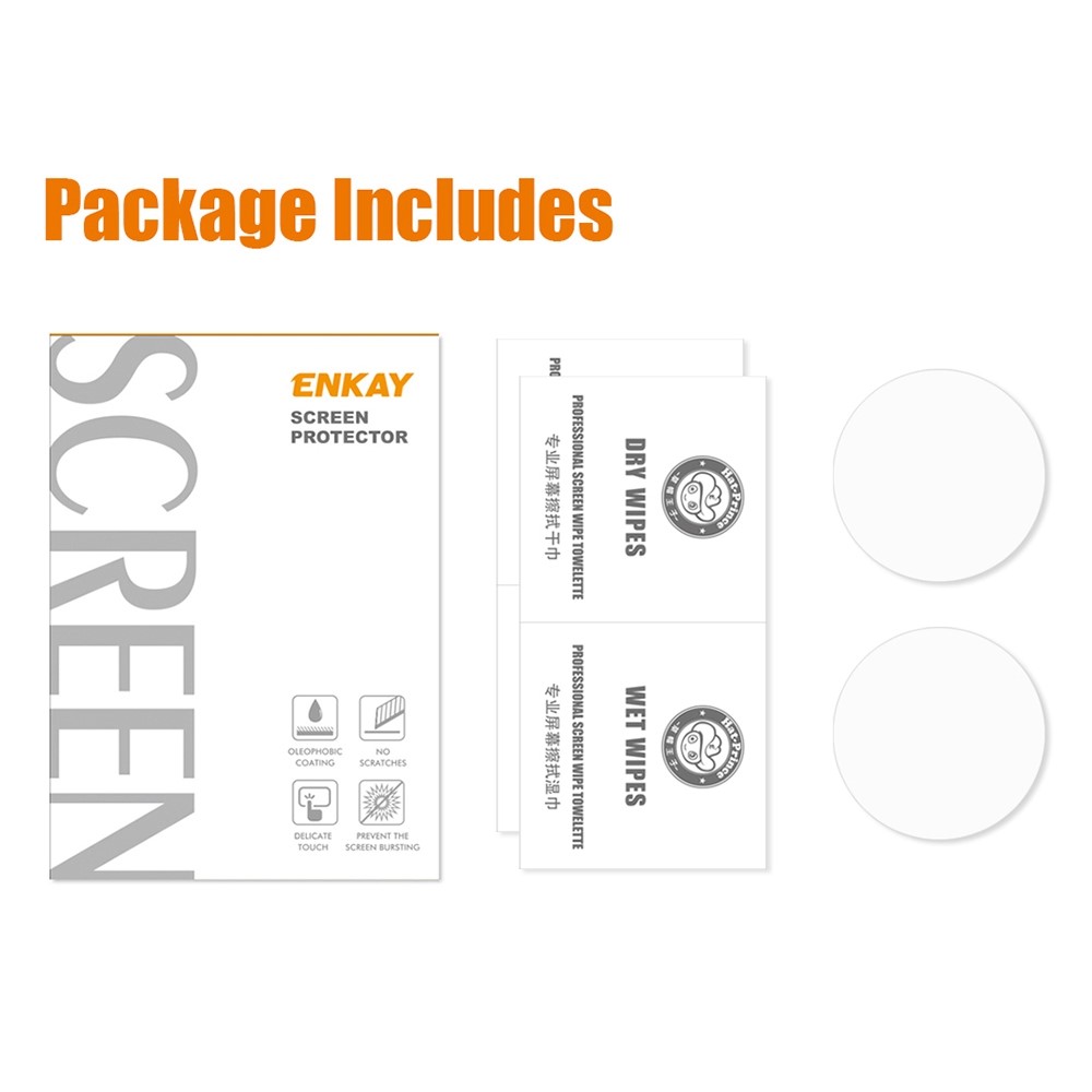 ENKAY 2Pcs/Set for Huawei Watch GT 3 Pro 46mm High Aluminium-silicon Glass Anti-explosion Film 0.2mm 9H HD Tempered Glass Screen Protector-7
