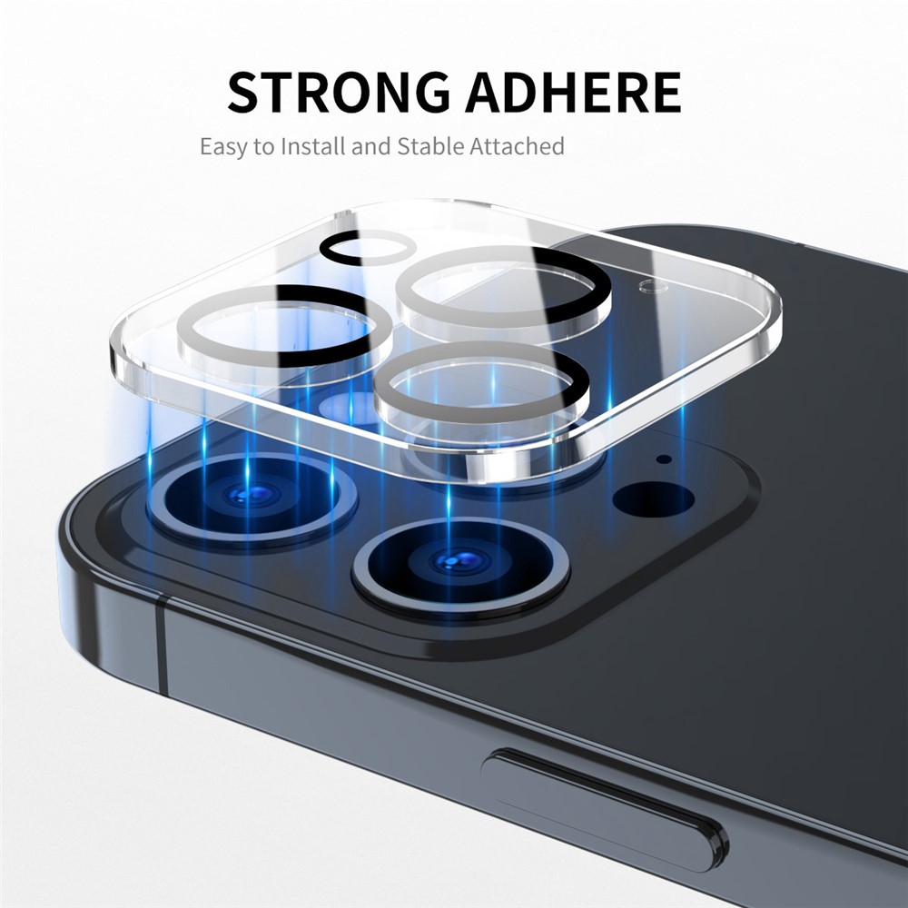ENKAY HAT-PRINCE For iPhone 13 Pro 6.1 inch/13 Pro Max 6.7 inch Full Cover Camera Lens Protector Clear Tempered Glass Film, Black Ring Version-3