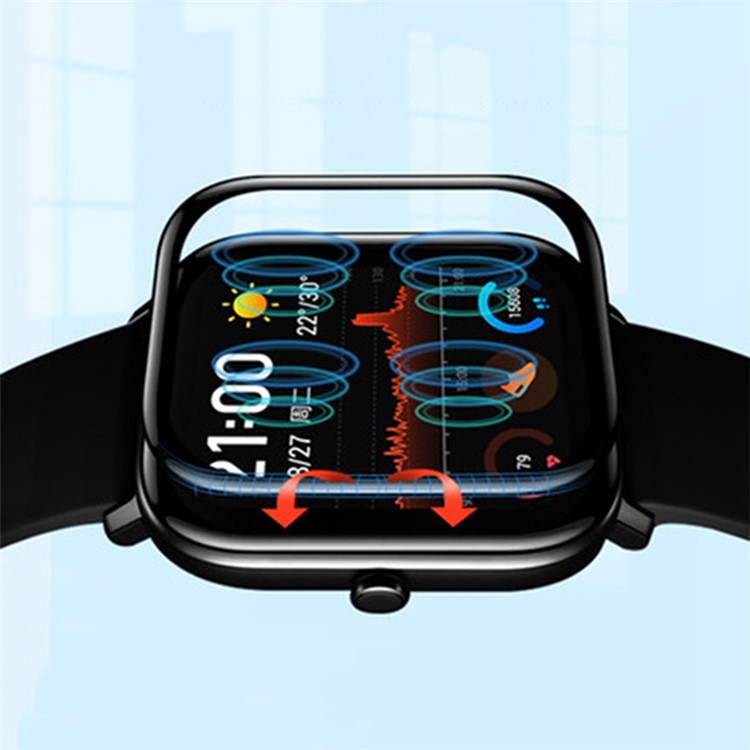 2Pcs / Set Soft PMMA Watch Film for Huami Amazfit GTS 4 Mini, HD Clear Full Coverage Anti-scratch 3D Watch Screen Protector-5