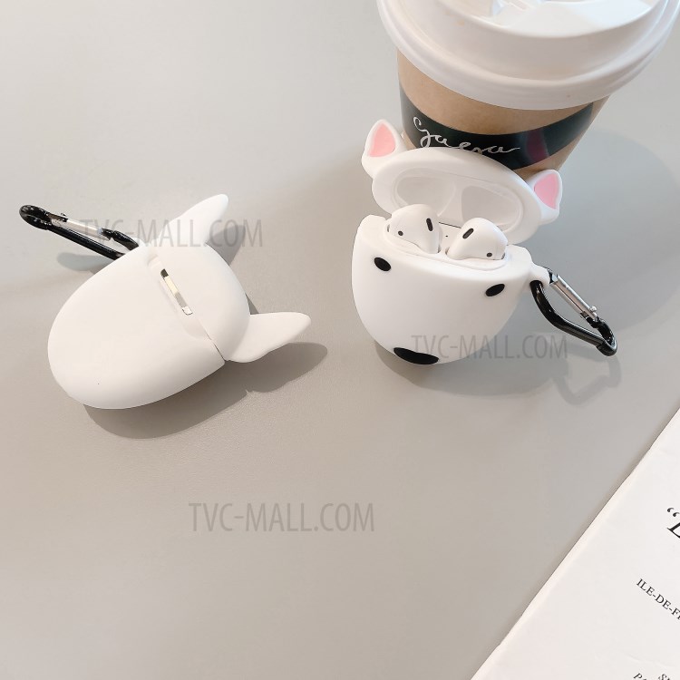 Cartoon Silicone Case for Apple AirPods with Wireless Charging Case (2019) / AirPods with Charging Case (2019) (2016) - Bull Terrier-5