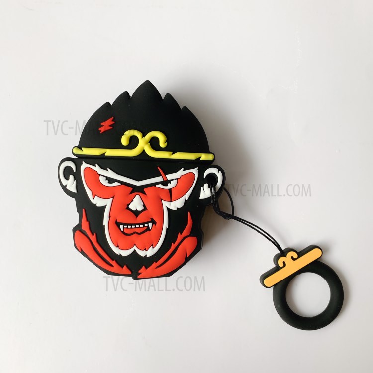 Cartoon Silicone Case for Apple AirPods with Wireless Charging Case (2019) / AirPods with Charging Case (2019) (2016) - Sun WuKong-1