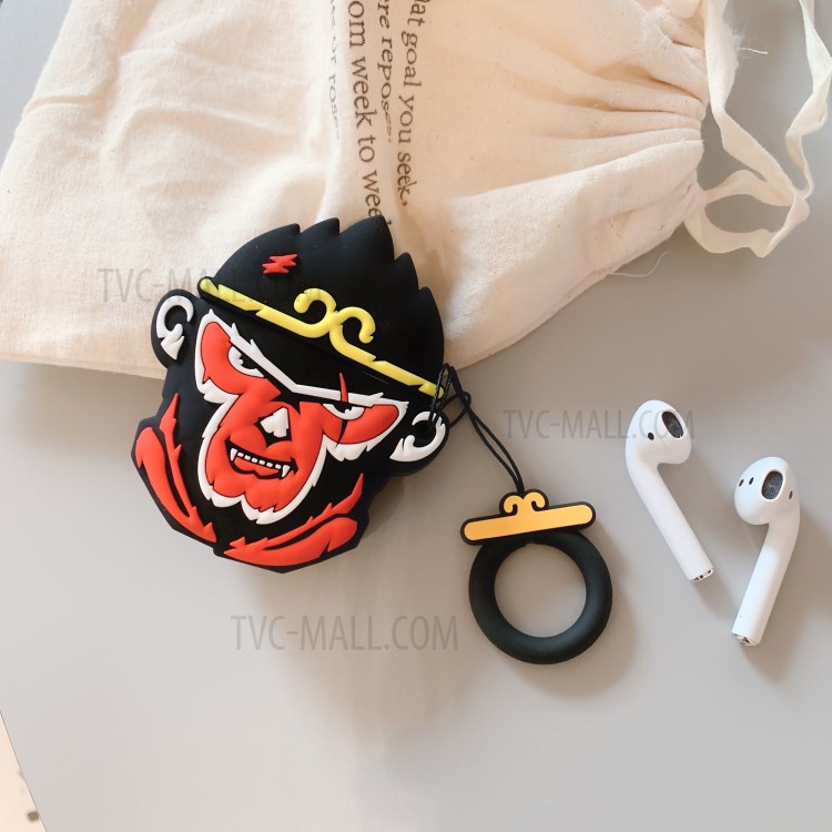 Cartoon Silicone Case for Apple AirPods with Wireless Charging Case (2019) / AirPods with Charging Case (2019) (2016) - Sun WuKong-10