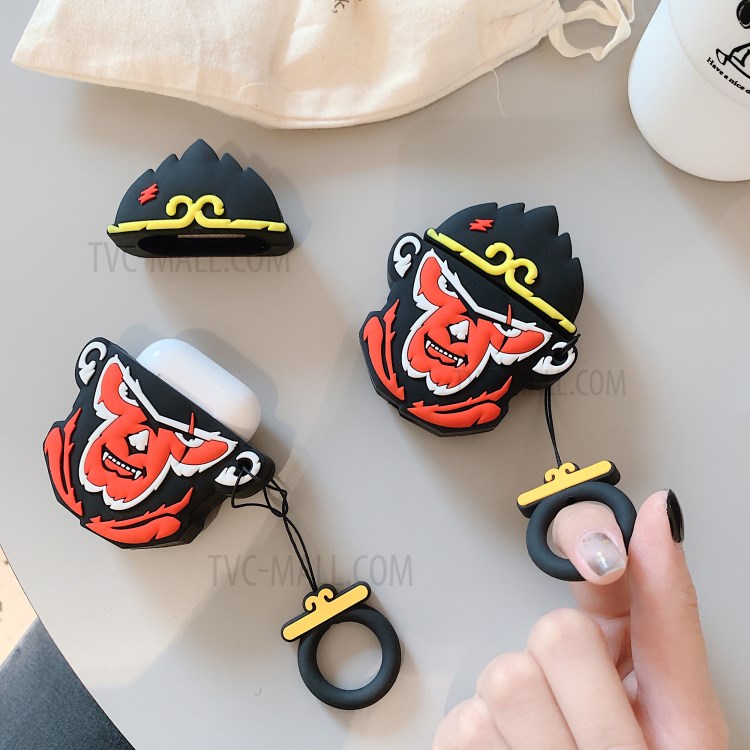 Cartoon Silicone Case for Apple AirPods with Wireless Charging Case (2019) / AirPods with Charging Case (2019) (2016) - Sun WuKong-11