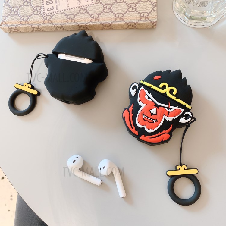 Cartoon Silicone Case for Apple AirPods with Wireless Charging Case (2019) / AirPods with Charging Case (2019) (2016) - Sun WuKong-6
