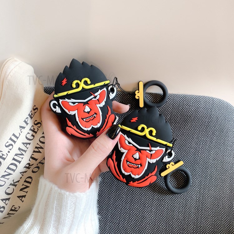 Cartoon Silicone Case for Apple AirPods with Wireless Charging Case (2019) / AirPods with Charging Case (2019) (2016) - Sun WuKong-7