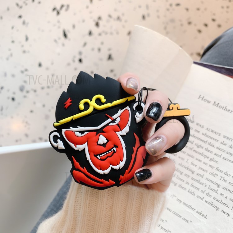 Cartoon Silicone Case for Apple AirPods with Wireless Charging Case (2019) / AirPods with Charging Case (2019) (2016) - Sun WuKong-8