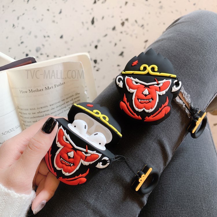 Cartoon Silicone Case for Apple AirPods with Wireless Charging Case (2019) / AirPods with Charging Case (2019) (2016) - Sun WuKong-9
