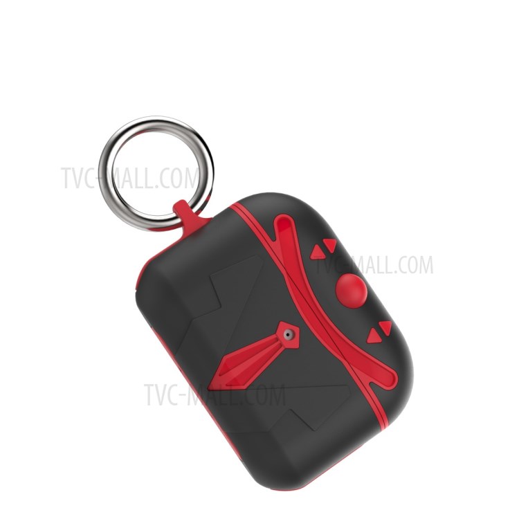 PC+TPU Combo Shell Protective Case for AirPods Pro - Black/Red-3