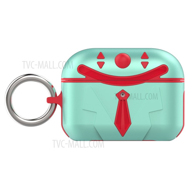 PC + TPU Shell Combo Funda Protectora Para Airpods Pro - Verde Rojo-1