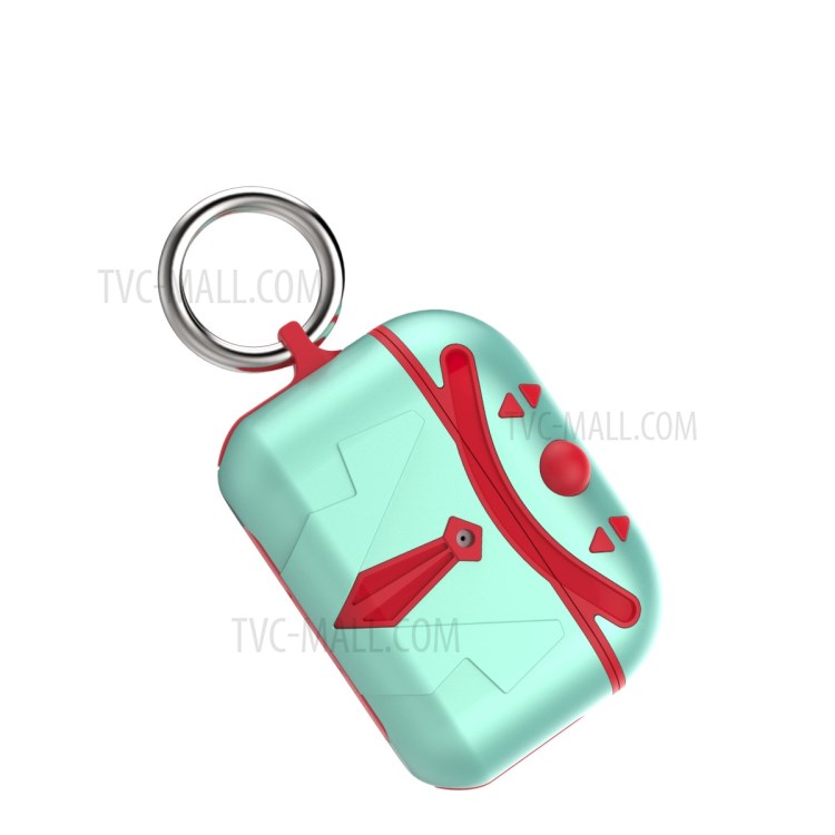 PC + TPU Shell Combo Funda Protectora Para Airpods Pro - Verde Rojo-3