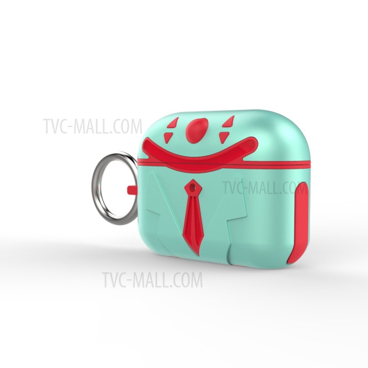 PC + TPU Shell Combo Funda Protectora Para Airpods Pro - Verde Rojo-4