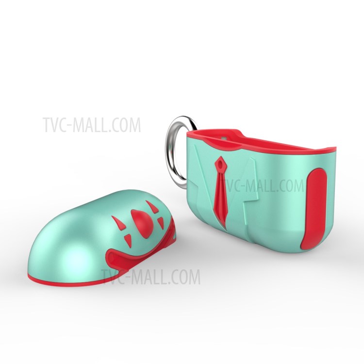 PC + TPU Shell Combo Funda Protectora Para Airpods Pro - Verde Rojo-5