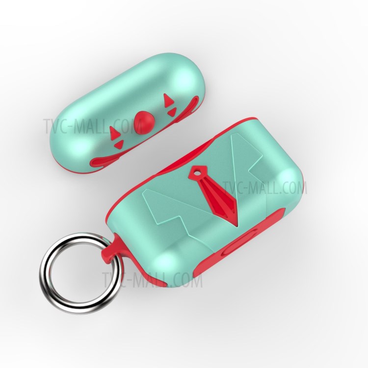 PC + TPU Shell Combo Funda Protectora Para Airpods Pro - Verde Rojo-6