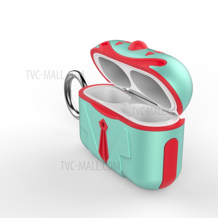 PC + TPU Shell Combo Funda Protectora Para Airpods Pro - Verde Rojo-8