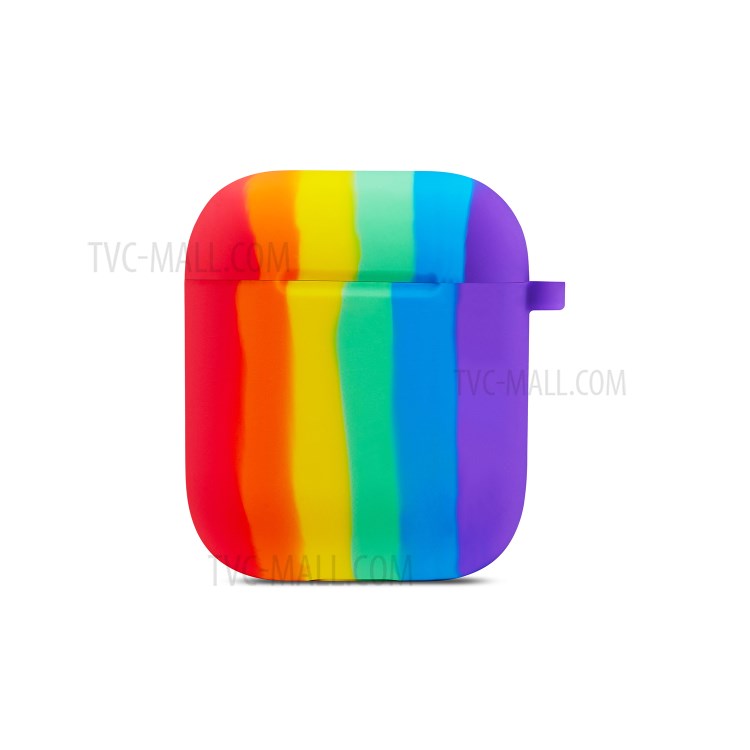 Regenbogen-Stil-Silikon-Schutzhülle Für Apple Airpods Mit Drahtloser Ladetasche (2019) / Airpods Mit Ladekoffer (2019) / (2016)