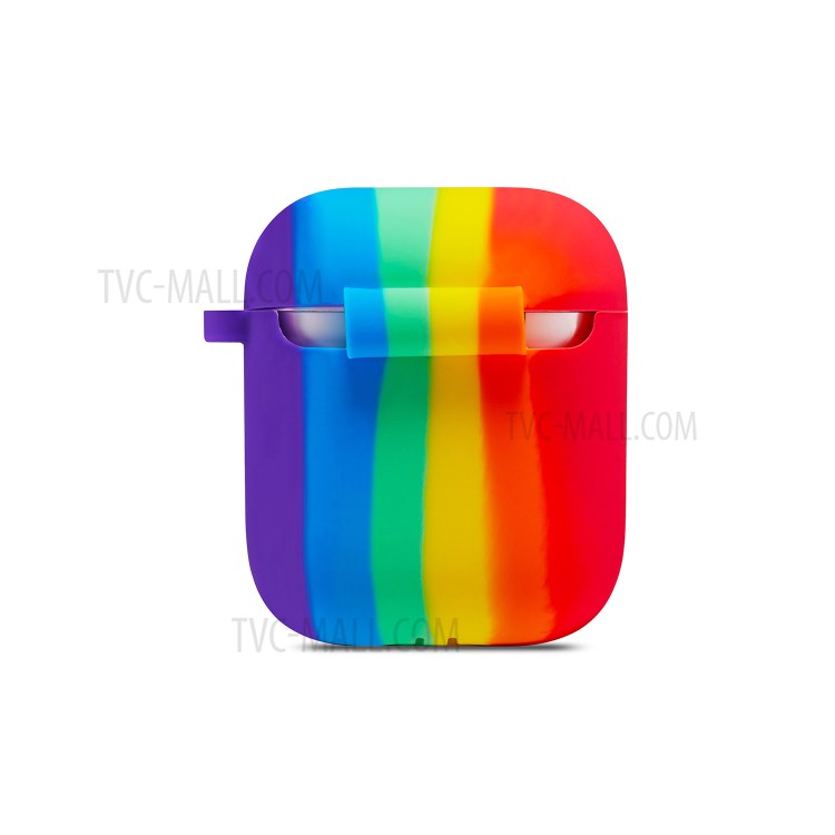 Estilo Do Arco-íris Capa Protetora De Silicone Para Apple Airpods Com Caixa De Carregamento Sem Fio (2019) / Airpods Com Caixa De Carregamento (2019) / (2016)-2