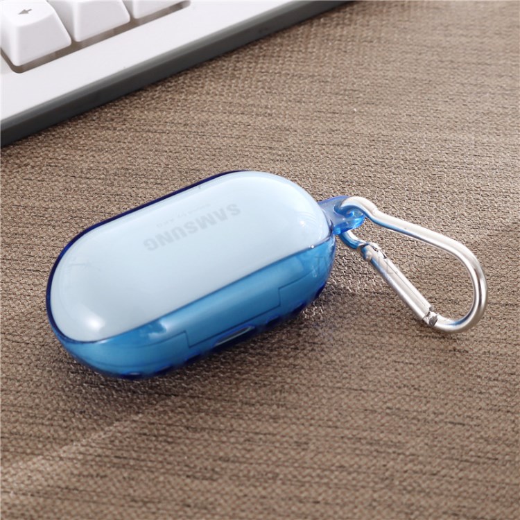 Clear Soft TPU Protective Case for Samsung Galaxybuds+ - Blue-2