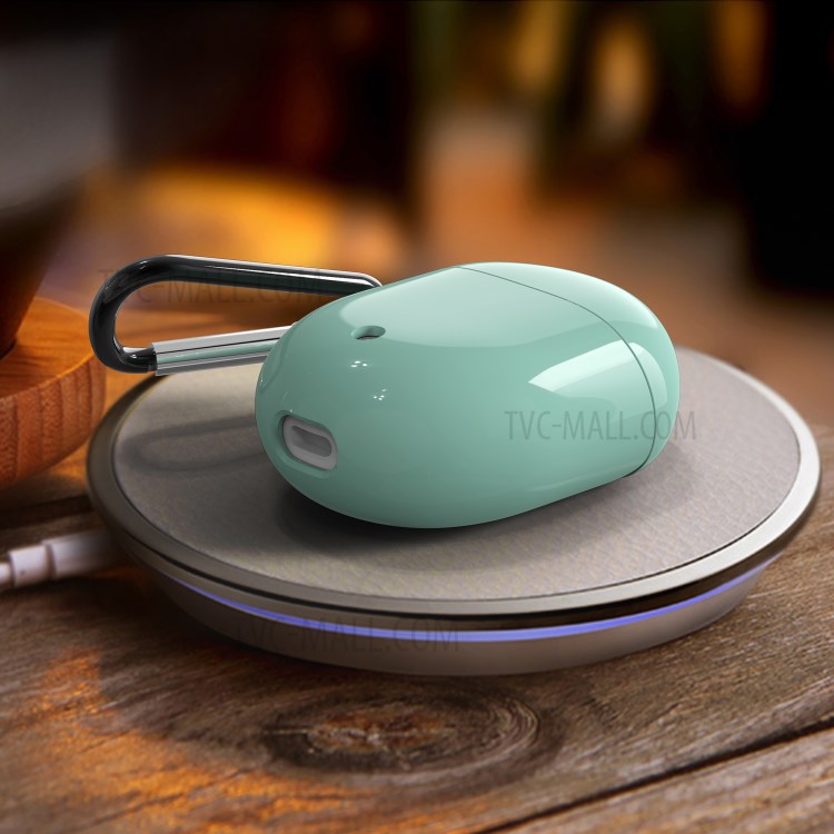 Solid Color TPU Case with Carabiner for Google Pixel Buds 2 - Green-4