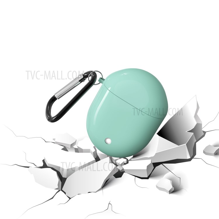 Solid Color TPU Case with Carabiner for Google Pixel Buds 2  - Green-6