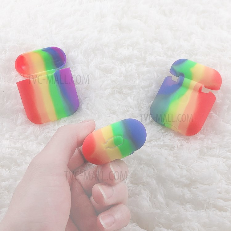 Rainbow Color Skin Silicone Shell for Apple AirPods with Wireless Charging Case (2019) / AirPods with Charging Case (2019) (2016)-10