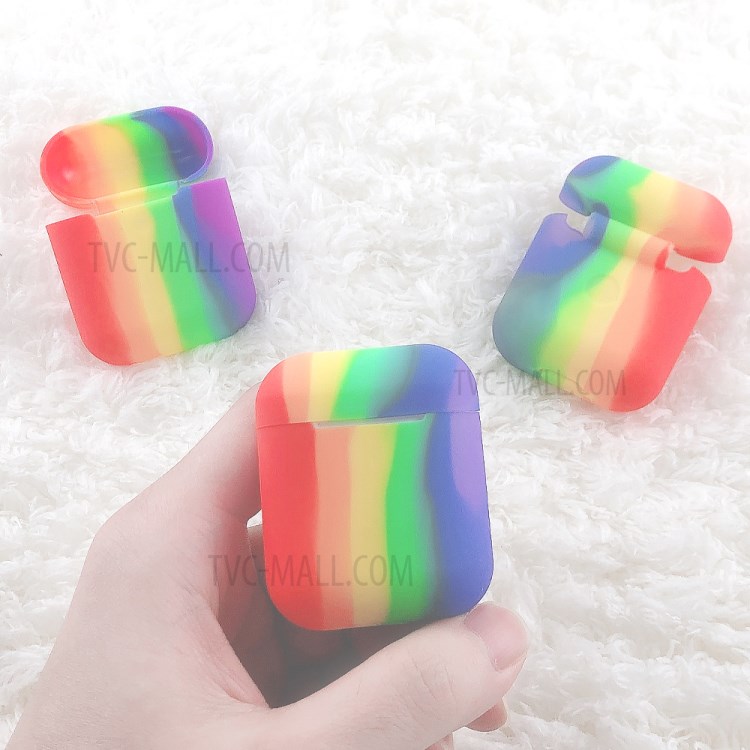 Rainbow Color Skin Silicone Shell for Apple AirPods with Wireless Charging Case (2019) / AirPods with Charging Case (2019) (2016)-9