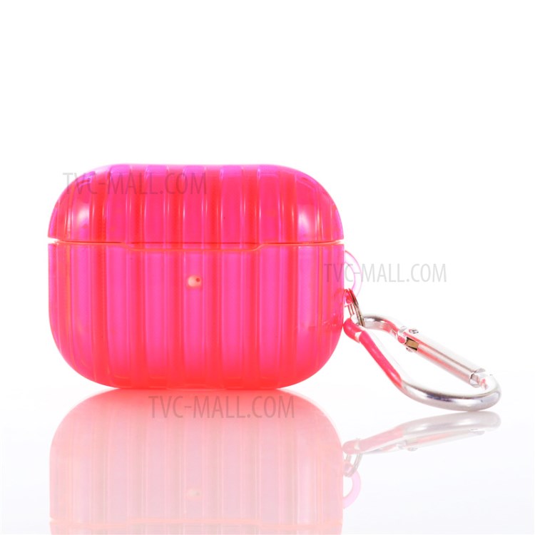 Fluorescence Color Suitcase Shape Shell for AirPods Pro - Rose-1