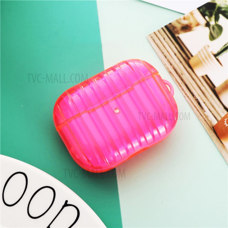 Fluorescence Color Suitcase Shape Shell for AirPods Pro - Rose-2