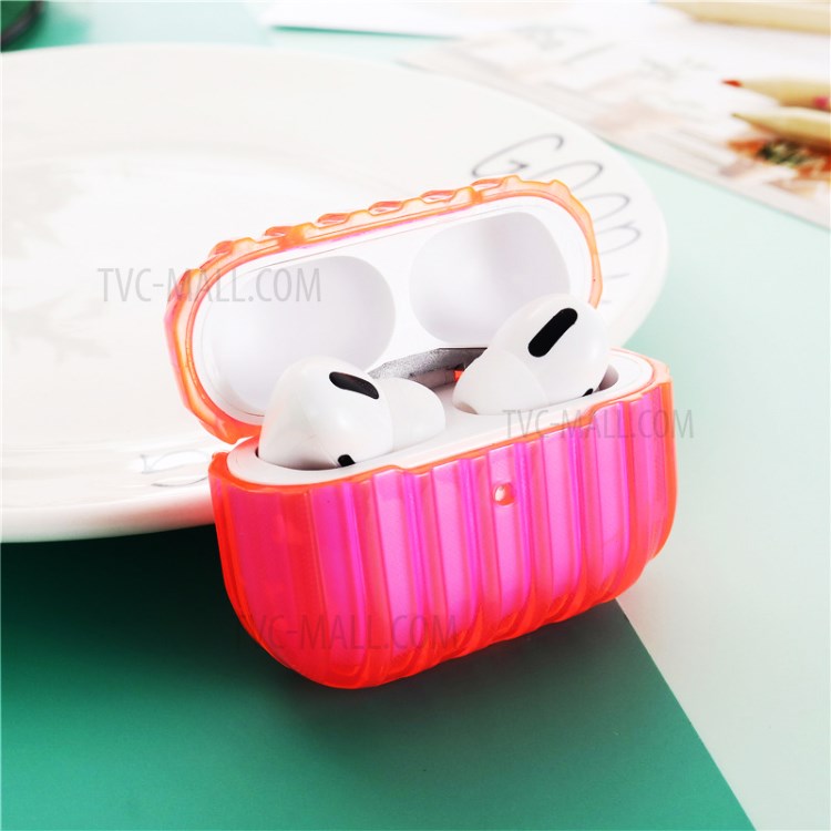 Fluorescence Color Suitcase Shape Shell for AirPods Pro - Rose-3