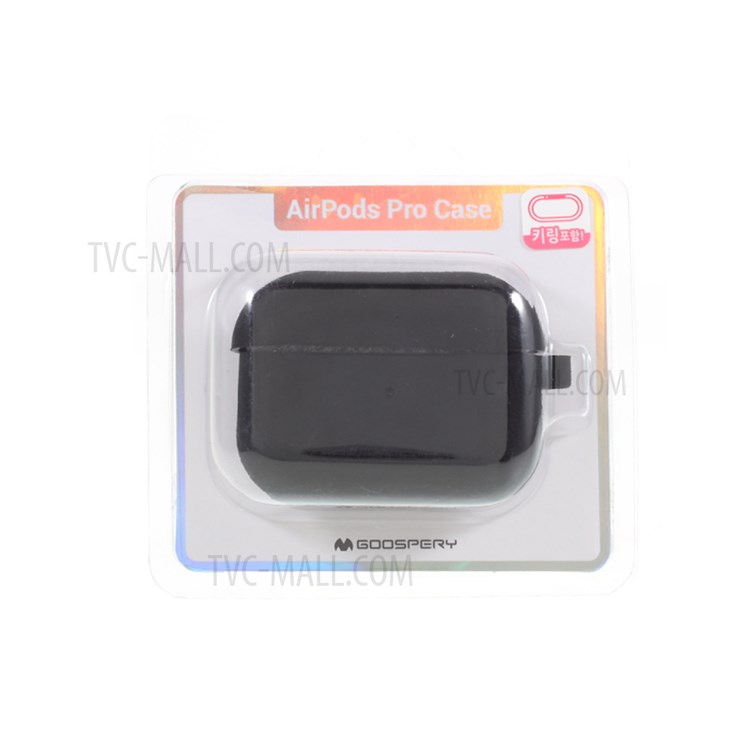 Liquid Silicone Cover with Buckle for AirPods Pro - Black-10