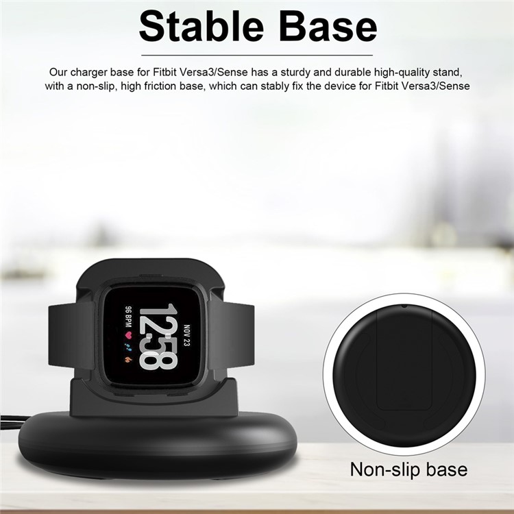 Charging Stand Clip Charging Cradle Dock Adapter Bracket for Fitbit Versa3/Sense-6