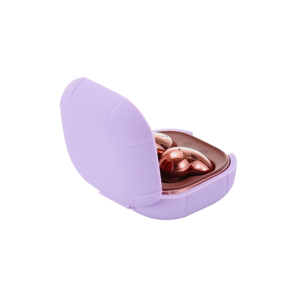 Cas D'écouteurs De Protecteur De Silicone Pour Les Bourgeons Samsung En Direct - Mauve-5